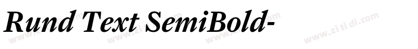 Rund Text SemiBold字体转换